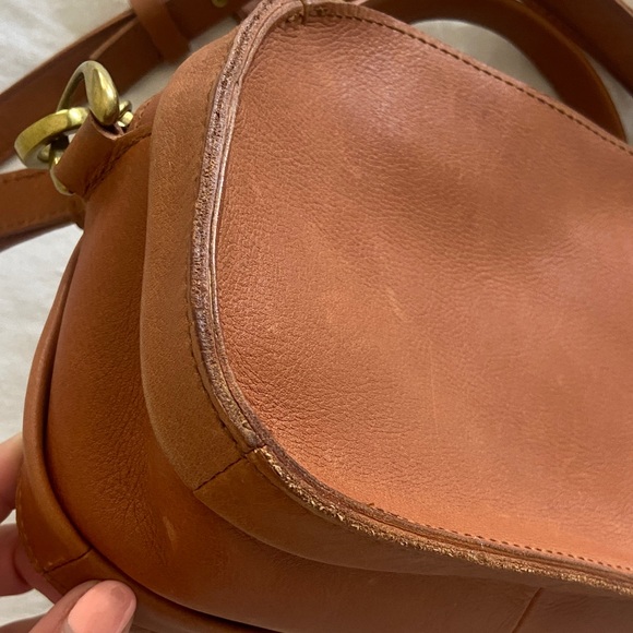 Madewell Tan Leather Crossbody Saddle Bag - Picture 3 of 4